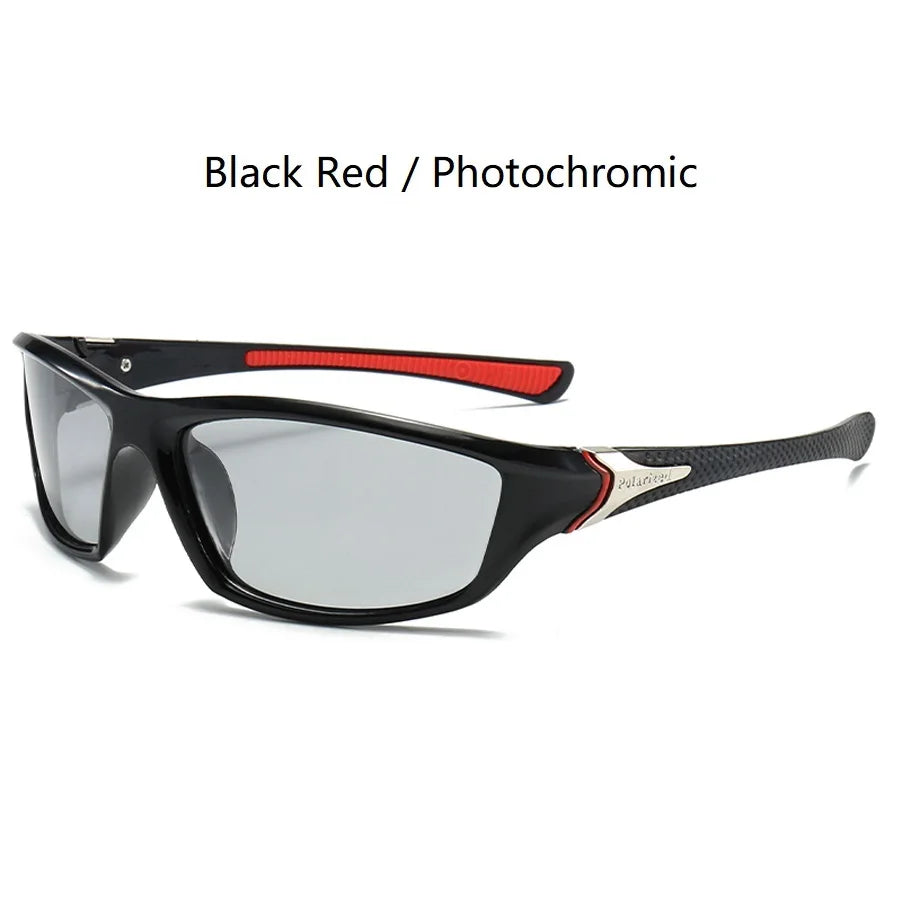 Photochromic Polarized Sports Vintage Sunglasses Men Women Fishing Cycling Driving Mountaineering Sport Retro Sun Glasses UV400