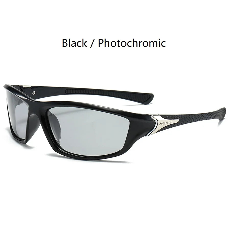 Photochromic Polarized Sports Vintage Sunglasses Men Women Fishing Cycling Driving Mountaineering Sport Retro Sun Glasses UV400